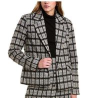 NWT Bagatelle Tweed Blazer Plaid Lurex Thread Rhinestone Button XL