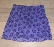 Purple Flowered Skirt