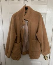 beige Sherpa Lined Jacket