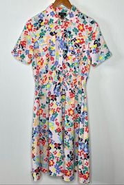 Halogen Atlantic Pacific Floral Midi Dress Xsmall