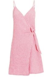 Malia Gingham Wrap Dress