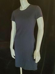 Susana Monaco Navy Blue Short Sleeve Dress (S)