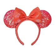 Peach Sequins Minni Mouse Ears