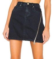 Zipper Denim Skirt