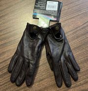 NWT Isotoner Women’s Smart Touch CL Stretch Brown Leather Gloves