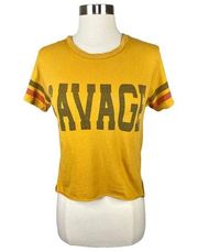 On Fire Distressed SAVAGE Crop Top