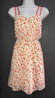 Boutique Cute Spring Orange Floral Sundress Dress size Womens Small