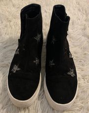 Black Sneakers With Glitter Stars