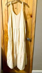 NWOT - Splendid size L tiered maxi dress with adjustable spaghetti straps