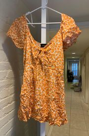 Orange Floral Dress