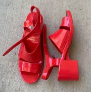 American Apparel pvc jelly sandal red new!