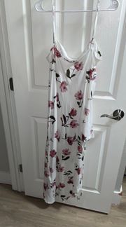 Floral Bodycon White Dress