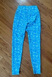 BuffBunny Pool Water Print Blue Leggings with Pockets