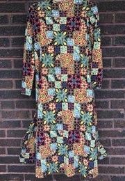 LuLaRoe Sarah Stained Glass Mosaic Duster Cardigan XS