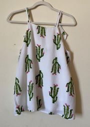 White Cactus Tank Top