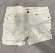 Bongo White  Distressed Jean Shorts Size 3