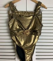 Gold Shimmer pinup Vintage 2 of swimsuit