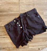 Black Denim Shorts 