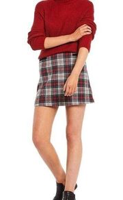 Christmas Plaid High Rise Mini Skirt F