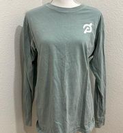 Peloton Long Sleeve Greenish blue acid wash size small