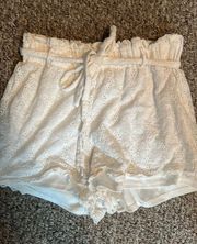 White Eyelet Shorts