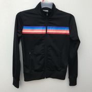 Forever 21 Black Rainbow Track Jacket Full Zip