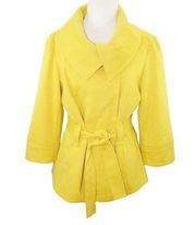 Sandro Sportswear pointed fold over collar asymmetrical wrap jacket size M