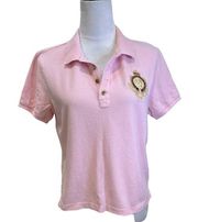 Lauren Ralph Lauren Pink Polo with Ralph Lauren Crest Shirt Size P/L