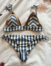 Blue and Gold Bikini set