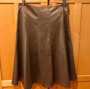 Atmosphere light brown sheen a-line Skirt size 10