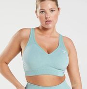 Vital Seamless 2.0 V Neck Sports Bra Teal