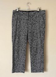 THE LIMITED | Speckled Print Cuffed Cropped Trouser Pants Sz 4