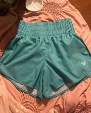 high waisted teal shorts! size small! perfect condition