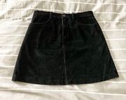black Juliette corduroy skirt