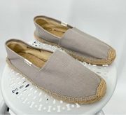 Soludos gray espadrille slip on flats shoes