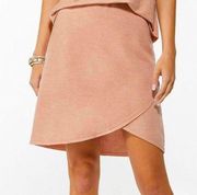 stretchy faux wrap soft Skirt in dusty rose pink color size 14W - 16W NWT