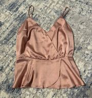 Women’s XS Mauve Pink Satin Tank Top