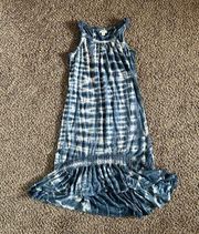 high low blue tie dye dress size large