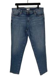 Eileen Fisher Light Wash Cropped Skinny Jeans Size 14