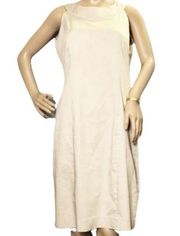 Willi Smith Beige Sheath Dress Boat Neck C…