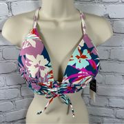 Salt + Cove Juniors’ Bop to the Trop Crossback Push Up Swim Top Multi D/DD NWT