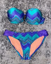 Xhilaration Xhileration Strapless Bikini Set