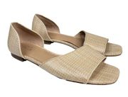 Market & Spruce Womens Woven Slip On Open Toe Flats Size 6.5