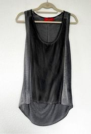 AKIRA Chicago Gray High Low Tank Top