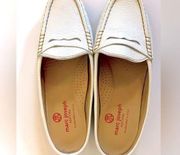 New Marc Joseph Union Mule white tumbled leather with contrast stitch sz 7.5