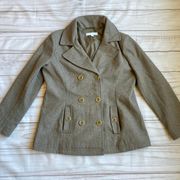 New York & Company Wool Blend Double Breasted Winter Peacoat Size L