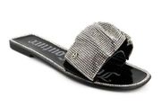 JUICY COUTURE Women's Hollyn Slide Sandals Rhinestone Embellished Black 7M