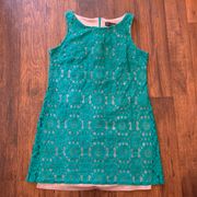 mint green full lace sleeveless dress size 14P