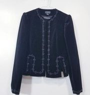 The J. Peterman Company Velvet Embellished Evening Blazer Jacket