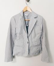 Gray & White Striped Blazer - Size 2